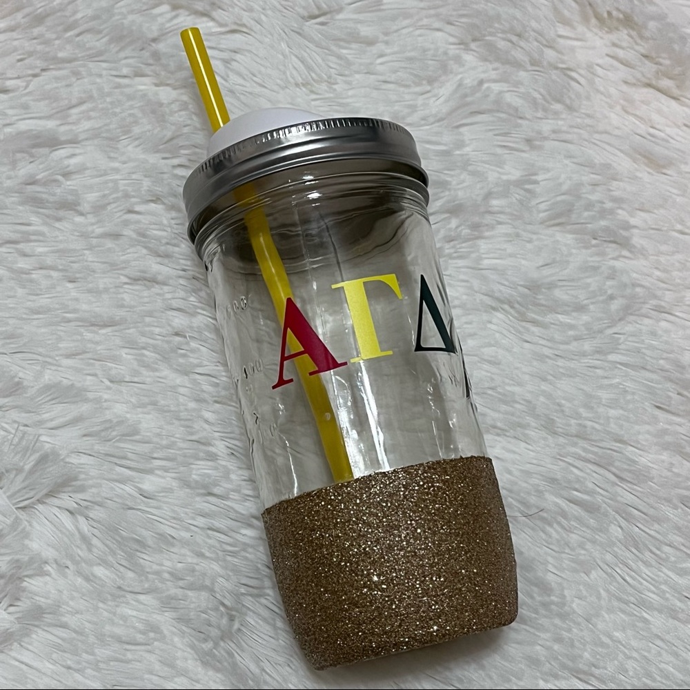 Alpha Gamma Delta Mason Jar Cup